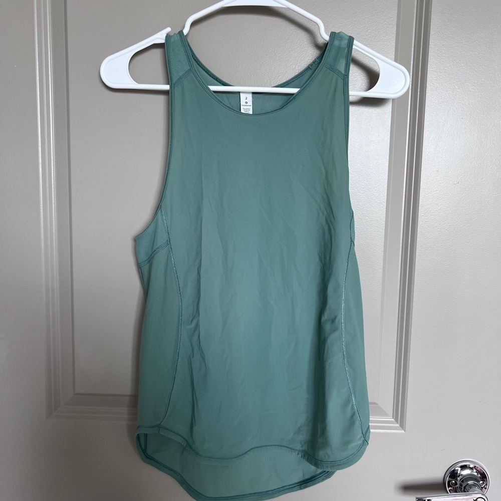 Lululemon Athletica Green Sleeveless Tank Top